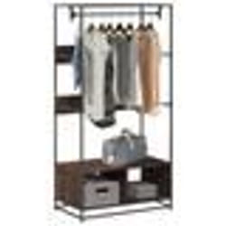 vidaXL Armoire chêne marron 90x50x180 cm bois dingénierie armoire de rangement organisateur de garde-robe armoire 849298