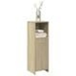 vidaXL Armoire de salle de bain Chêne sonoma 30x30x95 cm Aggloméré armoire armoire de rangement étagère de buanderie 849601