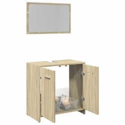 vidaXL Ensemble meubles salle de bain 2 pcs - Chêne sonoma