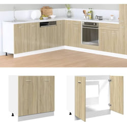 Armoire basse chêne sonoma 80x46x81,5 cm bois d'ingénierie