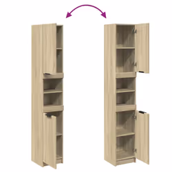 VidaXL 849656 miroir de salle de bain et armoire de rangement pour évier - Vue supplémentaire 7