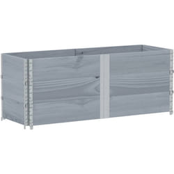 Vidaxl - Colliers de palette 3 pcs gris 150x50 cm bois de pin solide