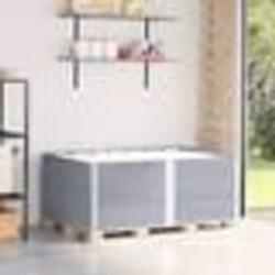 vidaXL Colliers de palette 3 pcs gris 150x100 cm bois de pin solide
