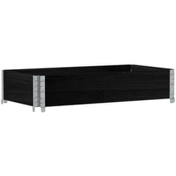 Vidaxl - Jardinière noir 100x50 cm bois massif de pin