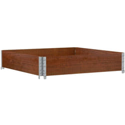 vidaXL Jardinière marron 100x100 cm bois massif de pin