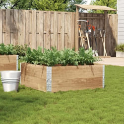 vidaXL Jardinière 100x100 cm bois de pin massif jardinière dextérieur bac à fleurs bac à tomates jardinière de 3295399