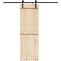 Kit de quincaillerie de porte coulissante 200 cm Acier Noir - Vidaxl