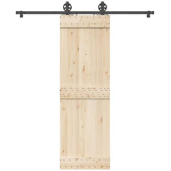 Kit de quincaillerie de porte coulissante 183 cm Acier Noir - Vidaxl