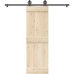 Kit de quincaillerie de porte coulissante 200 cm Acier Noir - Vidaxl