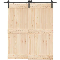 vidaXL Kit de quincaillerie de porte coulissante 200 cm Acier Noir
