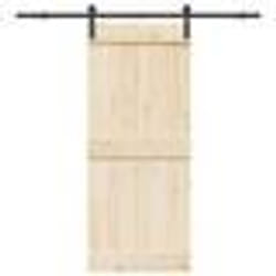 vidaXL Kit de quincaillerie de porte coulissante 200 cm Acier Noir 4009749