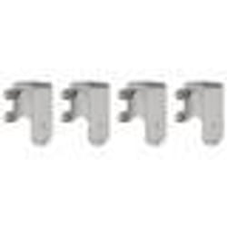 vidaXL Supports de dérivation pour portes de grange 4 pcs rails plats
