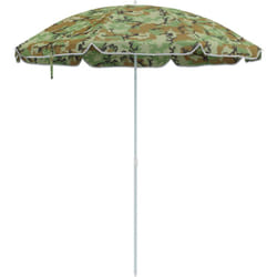 Parasol de Plage avec Poteau en Métal Camouflage 161x193 cm en Polyester Vidaxl
