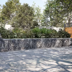 vidaXL Panier gabion avec couvercle 900x50x50 cm fer galvanisé