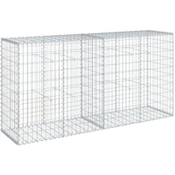 Panier gabion avec couvercle 200x50x100 cm fer galvanisé