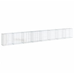 Vidaxl - Panier gabion avec couvercle 800x50x100 cm fer galvanisé
