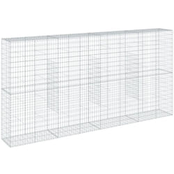 vidaXL Panier gabion avec couvercle 400x50x200 cm fer galvanisé