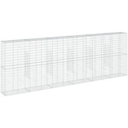 vidaXL Panier gabion avec couvercle 600x50x200 cm fer galvanisé