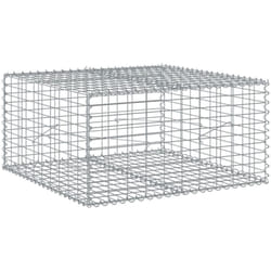 vidaXL Panier gabion avec couvercle 100x100x50 cm fer galvanisé