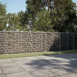 vidaXL Panier gabion avec couvercle 950x100x100 cm fer galvanisé