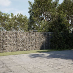vidaXL Panier gabion avec couvercle 400x100x150 cm fer galvanisé