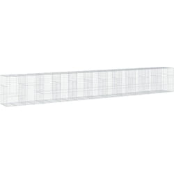 Vidaxl - Panier gabion avec couvercle 1100x100x150 cm fer galvanisé