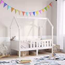 Votre enfant adorera ce fantastique cadre de lit pour enfants en forme de maison en bois, qu'il rêve de sa prochaine aventure ...