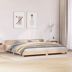 Prenez le chemin moderne vers une chambre cool avec ce cadre de lit en bois intemporel ! Il sera un supplément pratique et dé ...