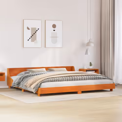 Prenez le chemin moderne vers une chambre cool avec ce cadre de lit en bois intemporel ! Il sera un supplément pratique et dé ...