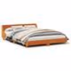 vidaXL Cadre de lit sans matelas cire marron 140x200cm bois pin massif - 140 x 200 cm
