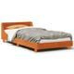 vidaXL Cadre de lit sans matelas cire marron 90x200 cm bois pin massif - 90 x 200 cm