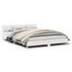 vidaXL Cadre de lit sans matelas blanc 140x190 cm bois de pin massif - 140 x 190 cm