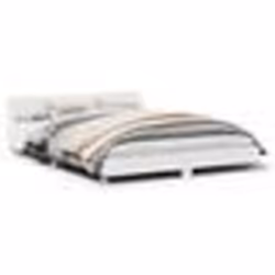 vidaXL Cadre de lit sans matelas blanc 135x190 cm bois de pin massif - 135 x 190 cm