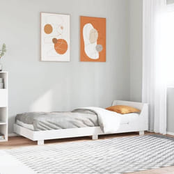 vidaXL Cadre de lit sans matelas blanc 90x190 cm bois de pin massif - 90 x 190 cm