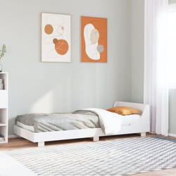 Cadre De Lit Sans Matelas Blanc 75x190 Cm Bois De Pin Massif Vidaxl