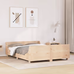 Prenez le chemin moderne vers une chambre cool avec ce cadre de lit en bois intemporel ! Il sera un supplément pratique et dé ...