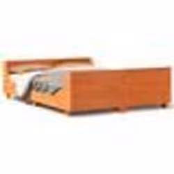 vidaXL Cadre de lit sans matelas cire marron 120x200cm bois pin massif - 120 x 200 cm