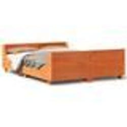 vidaXL Cadre de lit sans matelas cire marron 120x200cm bois pin massif - 120 x 200 cm