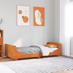 Prenez le chemin moderne vers une chambre cool avec ce cadre de lit en bois intemporel ! Il sera un supplément pratique et dé ...