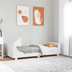 Cadre De Lit Sans Matelas Blanc 75x190 Cm Bois De Pin Massif Vidaxl