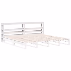 VidaXL 850873 tête de lit et pied de lit Blanc - Vue supplémentaire 4