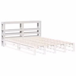 VidaXL 850879 tête de lit et pied de lit Blanc - Vue supplémentaire 4