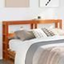vidaXL Tête de lit avec étagères marron cire 150 cm bois massif de pin