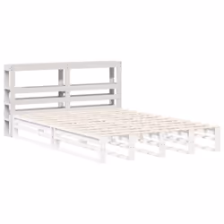 VidaXL 850888 tête de lit et pied de lit Blanc - Vue supplémentaire 4