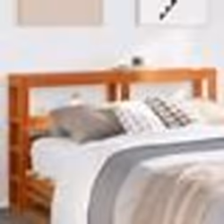 vidaXL Tête de lit avec étagères marron cire 120 cm bois massif de pin