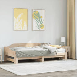 Lit de jour et lit gigogne sans matelas 90x190 cm bois massif Vidaxl