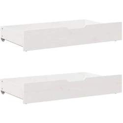Tiroirs sous le lit 2 pcs blanc 95x55x17 cm bois de pin massif Vidaxl
