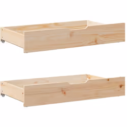 Ces tiroirs sous le lit offrent une solution de rangement pratique et peu encombrante, vous aidant à garder vos objets bien r ...