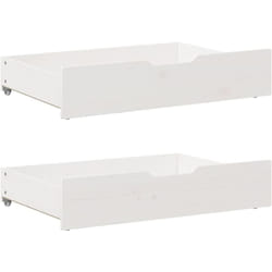 Tiroirs sous le lit 2 pcs blanc 85x55x17 cm bois de pin massif Vidaxl