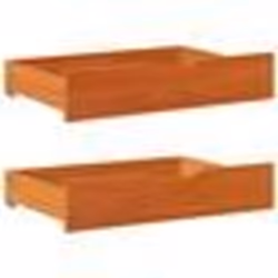 vidaXL Tiroirs sous le lit 2 pcs brun cire 85x55x17 cm pin massif